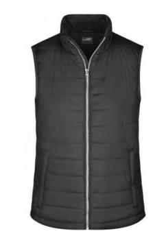 Leichte. wattierte Damen Steppjacke (schwarz) inkl. Kyocera-Logo Bruststick