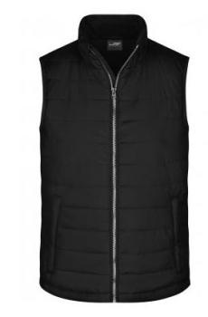 Leichte. wattierte Herren Steppjacke (schwarz) inkl. Kyocera-Logo Bruststick